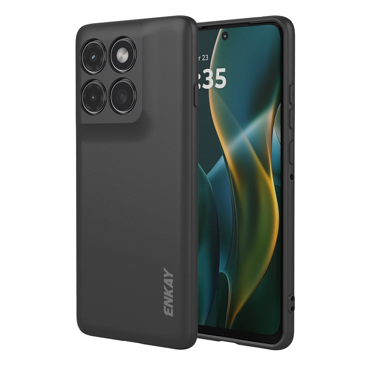 ENKAY Motorola Edge 60 Pro Silikon Deksel - Svart