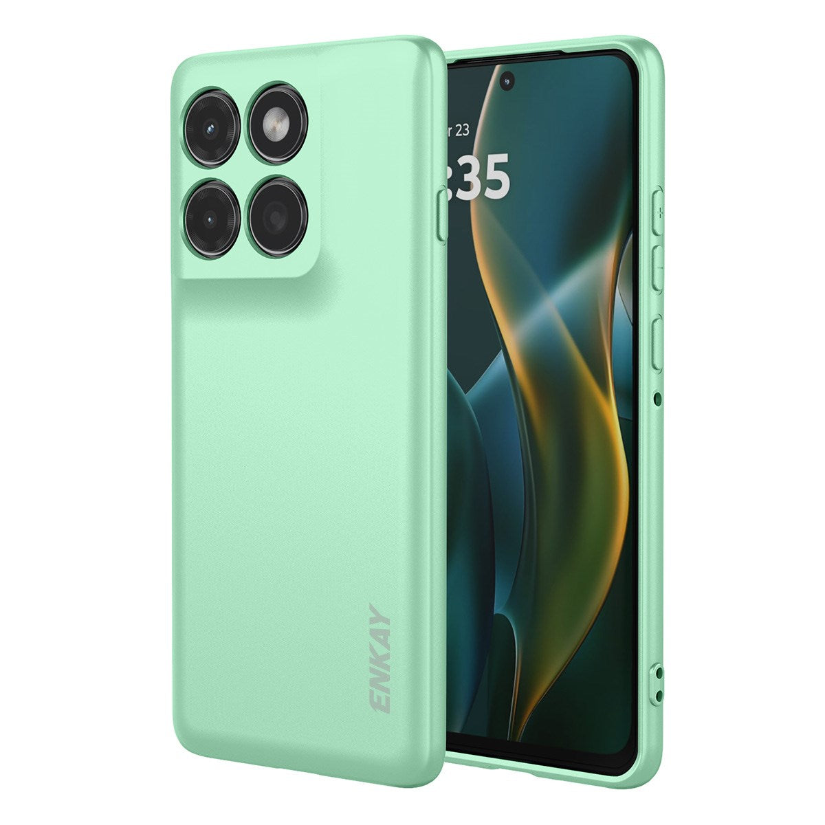 ENKAY Motorola Edge 60 Pro Silikon Deksel - Lys Grønn