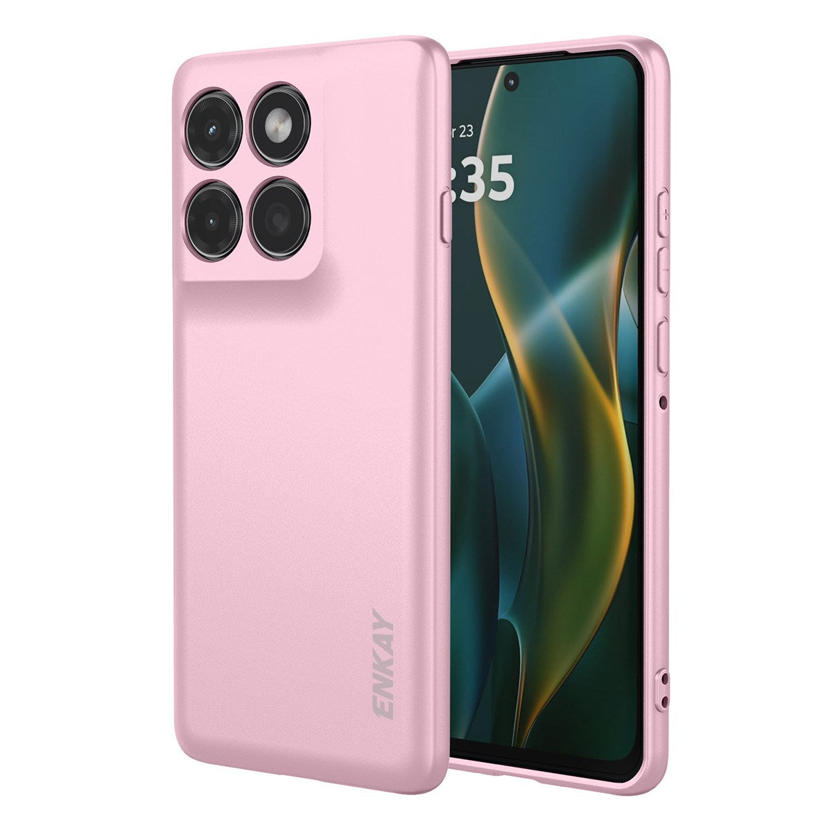 ENKAY Motorola Edge 60 Pro Silikon Deksel - Rosa