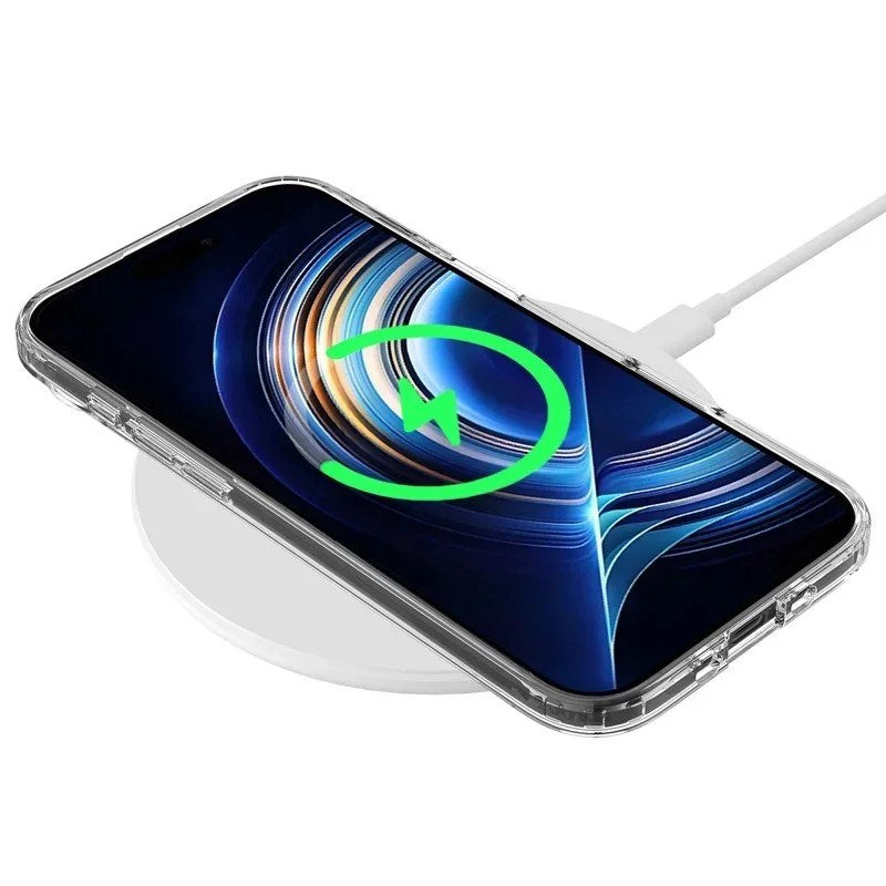 iPhone Air Hybrid Deksel inkl. 2 x Skjermbeskyttere - MagSafe Kompatibel - Gjennomsiktig / Hvit