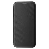 Xiaomi 12T / 12T Pro Carbon Fiber Flipdeksel i Plast - Svart