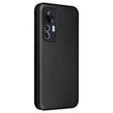 Xiaomi 12T / 12T Pro Carbon Fiber Flipdeksel i Plast - Svart