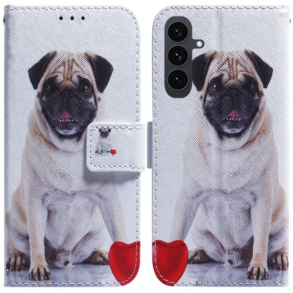 EIDERWOOD Samsung Galaxy S25 FE Kunstskinn Flip Deksel m. Motiv - Hund