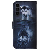 EIDERWOOD Samsung Galaxy S25 FE Kunstskinn Flip Deksel m. Motiv - Hund / Ulv