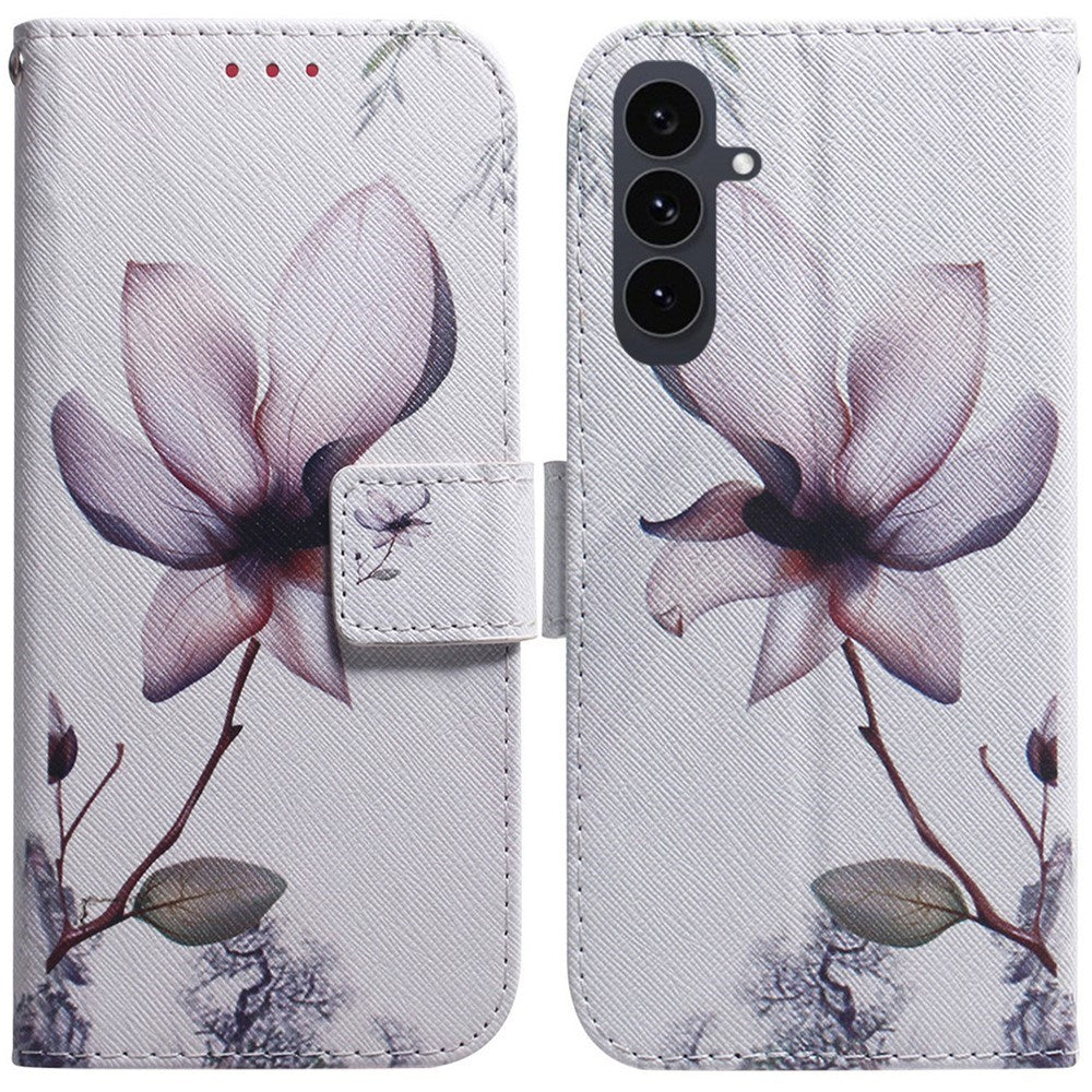 EIDERWOOD Samsung Galaxy S25 FE Kunstskinn Flip Deksel m. Motiv - Blomst