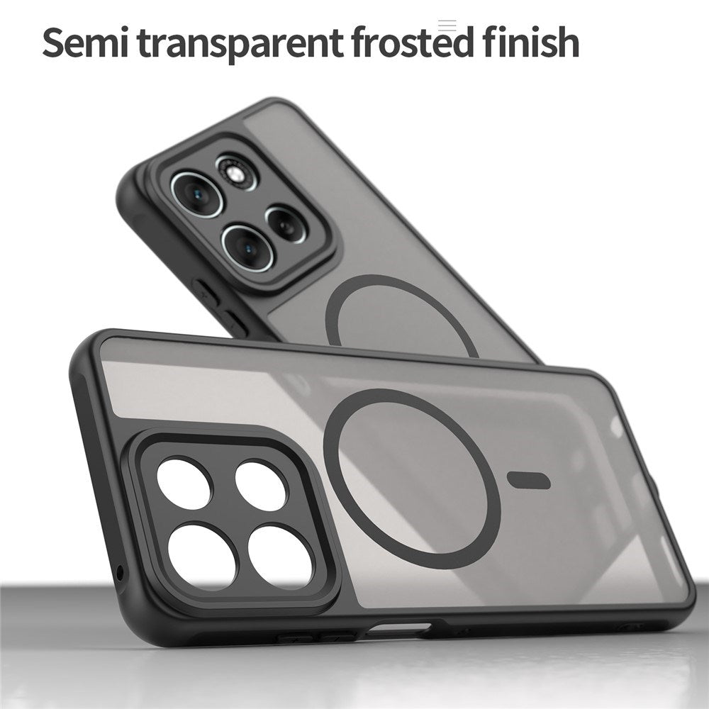 EIDERWOOD Motorola Moto G56 Hybrid Plast Deksel - MagSafe Kompatibel - Svart