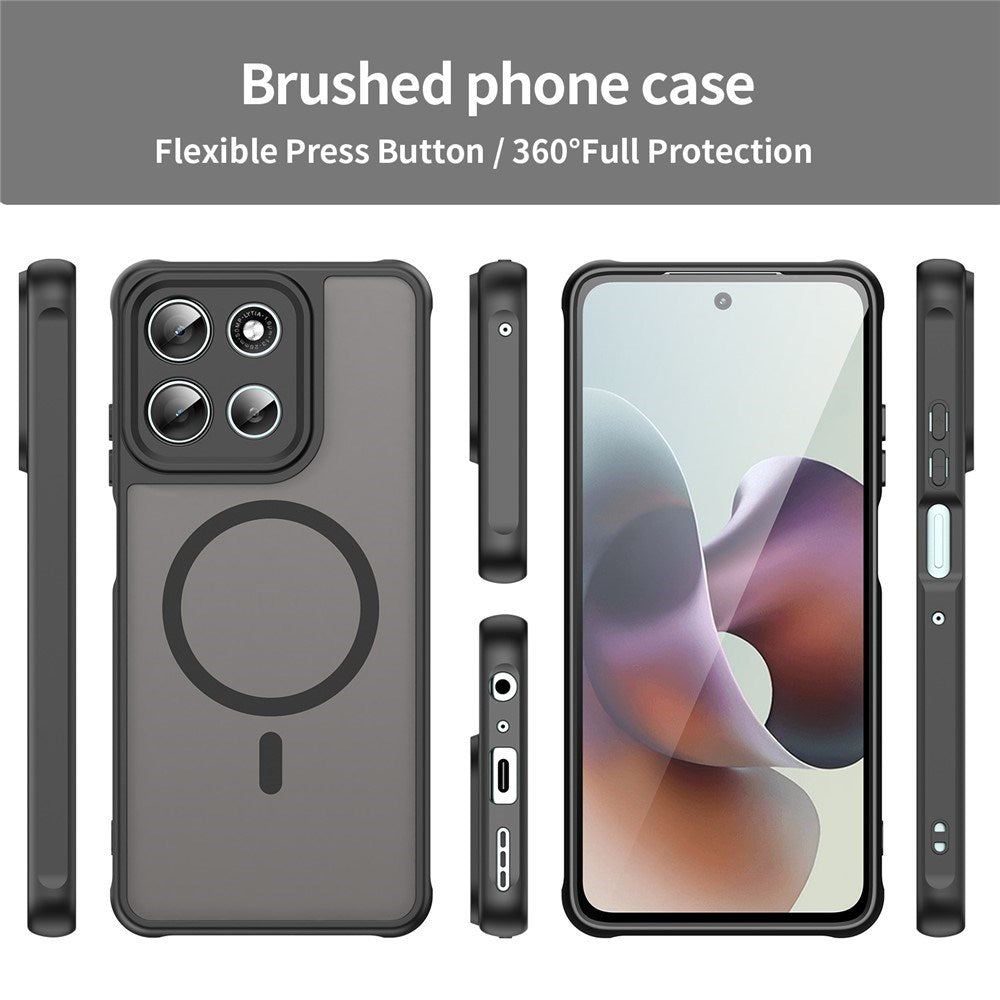 EIDERWOOD Motorola Moto G56 Hybrid Plast Deksel - MagSafe Kompatibel - Svart