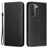 Samsung Galaxy S23 Carbon Flip Deksel m. Lommebok & Kickstand - Svart