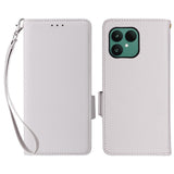 Fairphone (Gen. 6+ / Gen. 6) EIDERWOOD Kunstskinn Flip Deksel m. Stropp - Hvit