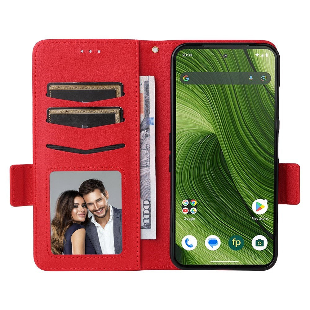 Fairphone (Gen. 6+ / Gen. 6) EIDERWOOD Kunstskinn Flip Deksel m. Stropp - Rød