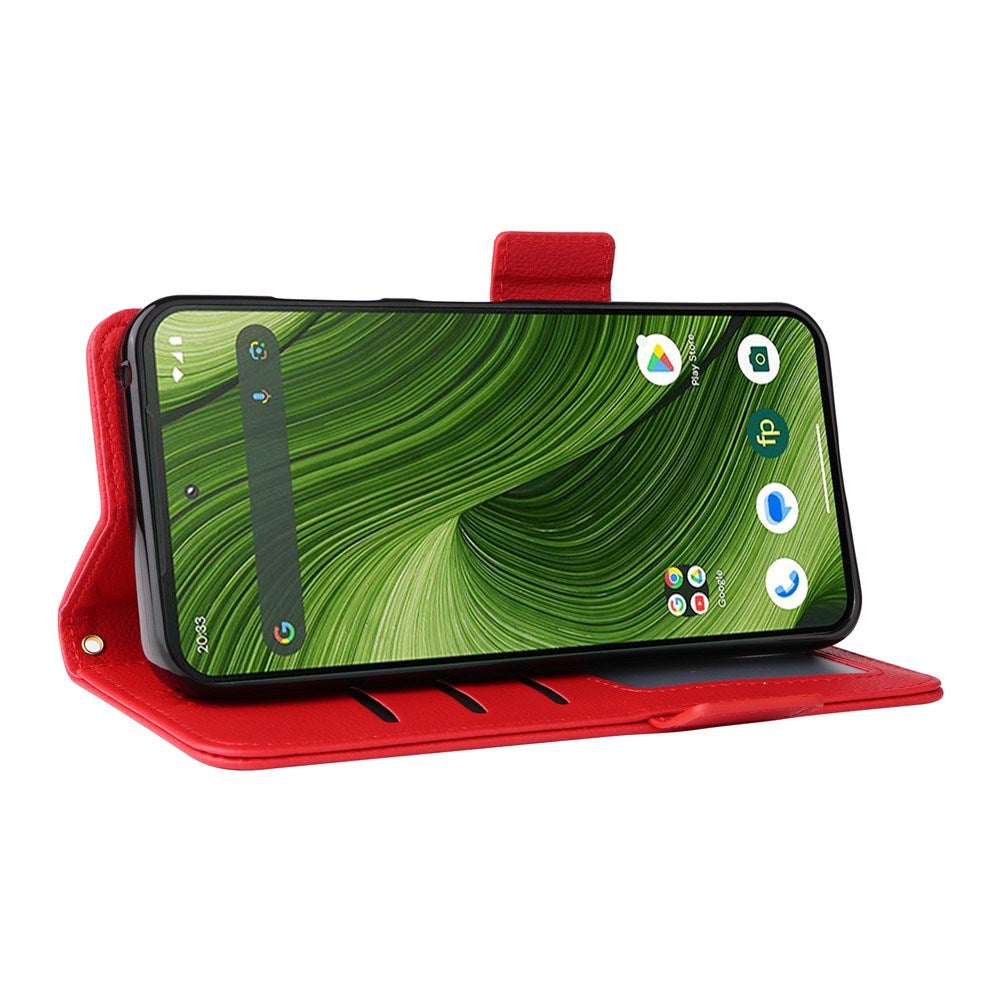 Fairphone (Gen. 6+ / Gen. 6) EIDERWOOD Kunstskinn Flip Deksel m. Stropp - Rød