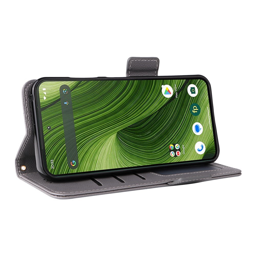 Fairphone (Gen. 6+ / Gen. 6) EIDERWOOD Kunstskinn Flip Deksel m. Stropp - Grå
