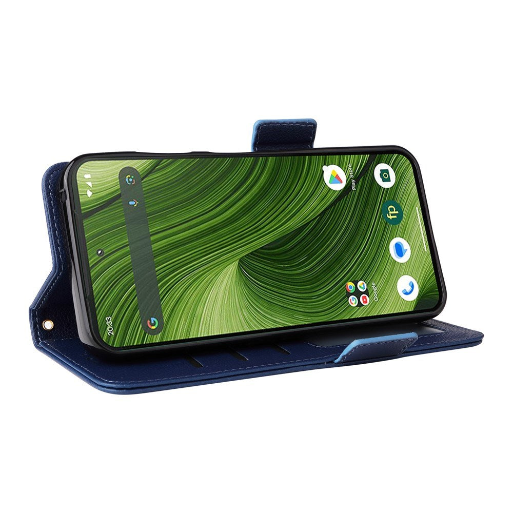 Fairphone (Gen. 6+ / Gen. 6) EIDERWOOD Kunstskinn Flip Deksel m. Stropp - Mørkeblå