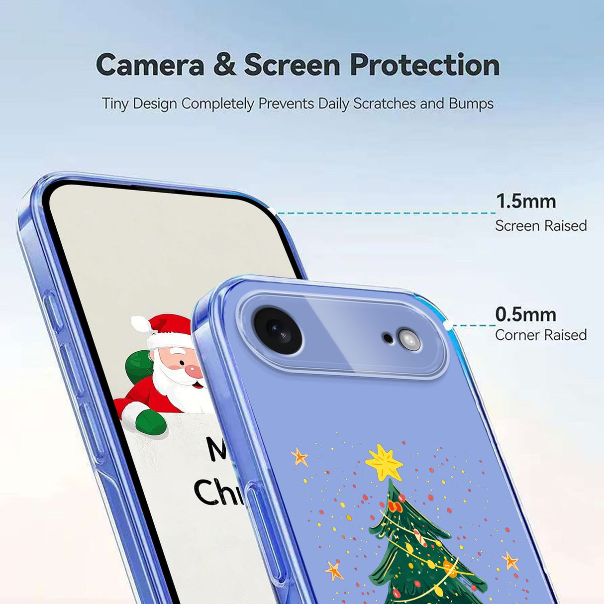 EIDERWOOD iPhone Air Fleksibelt Plast Juledeksel med Motiv - Gjennomsiktig / Juletre