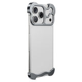 iPhone 17 Pro Max Todelt Metall Bumper Deksel - Grå
