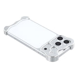 iPhone 17 Pro Max Todelt Metall Bumper Deksel - Sølv