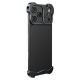 iPhone 17 Pro Todelt Metall Bumper Deksel - Svart