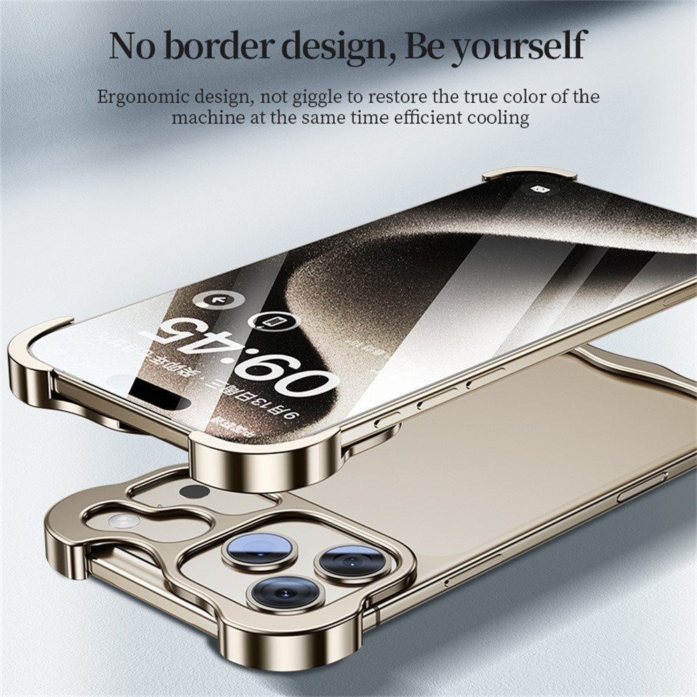 iPhone 17 Pro Todelt Metall Bumper Deksel - Svart