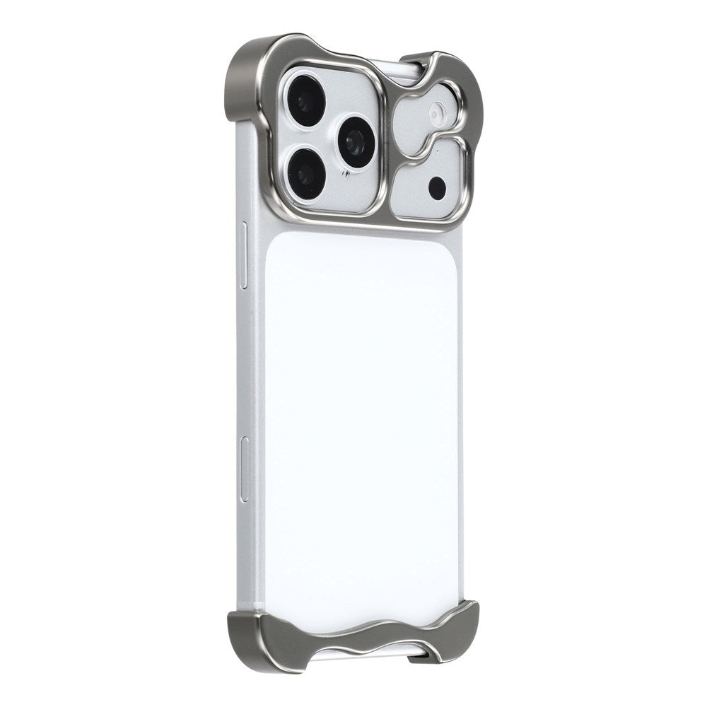 iPhone 17 Pro Todelt Metall Bumper Deksel - Grå