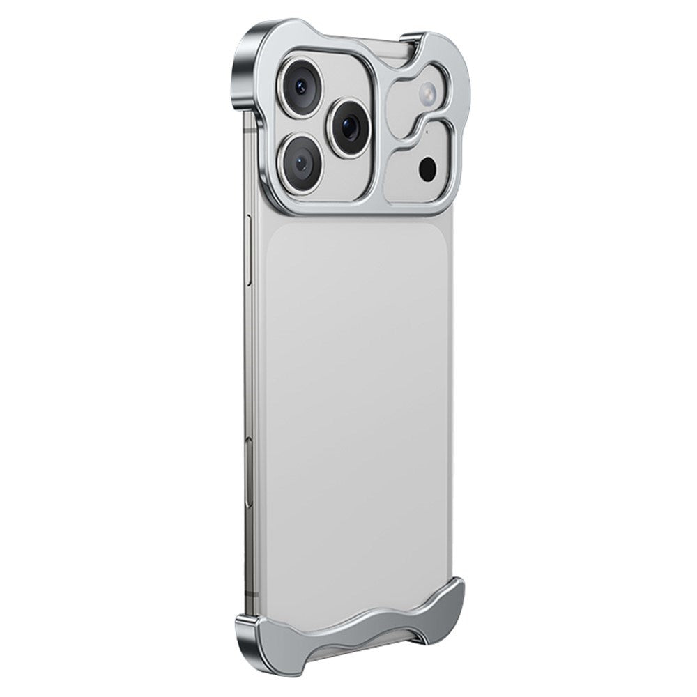 iPhone 17 Pro Todelt Metall Bumper Deksel - Sølv