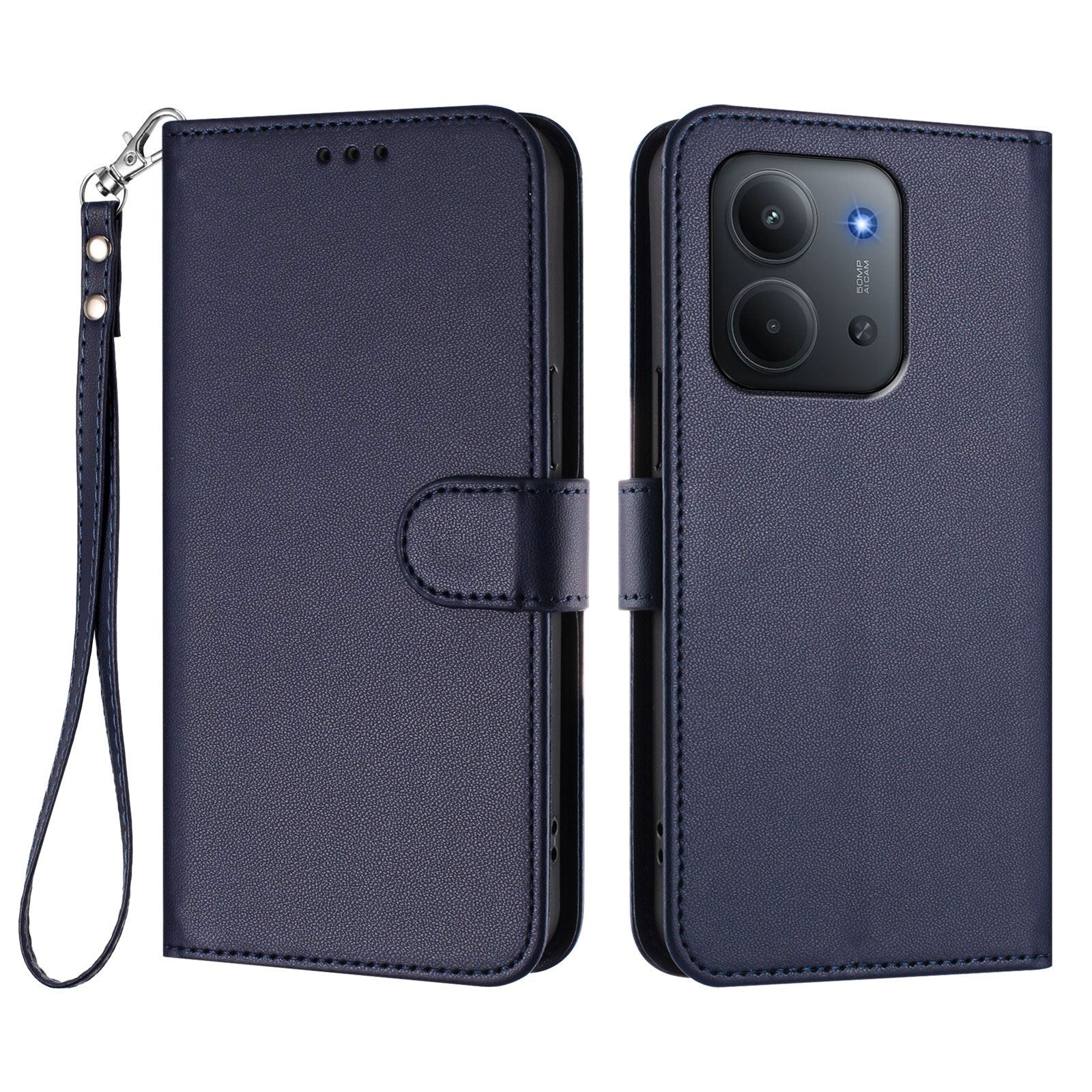 Xiaomi Redmi 15C (5G) / (4G) EIDERWOOD Flipdeksel med Kortholder & Stativfunksjon - Blå