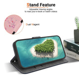 EIDERWOOD OnePlus Nord 5 Kunstskinn Flip Deksel med Kortholder & Stropp – Rosa Blomster