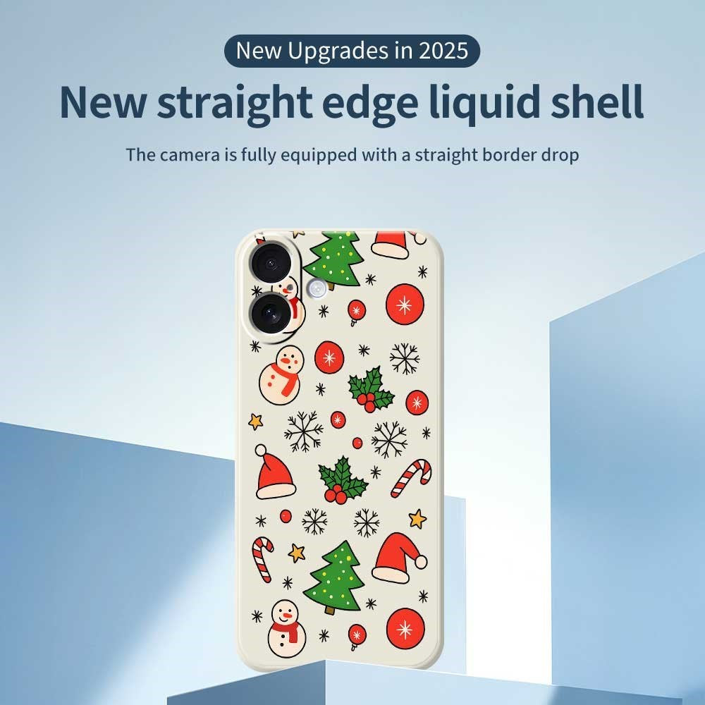 EIDERWOOD iPhone 17 Jule Deksel - Fleksibel Plast - Julemotiver / Svart