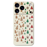 EIDERWOOD iPhone 17 Pro Jule Deksel - Fleksibel Plast - Pepperkakemenn & Juletrær / Beige