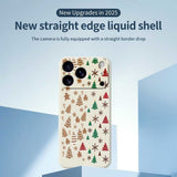 EIDERWOOD iPhone 17 Pro Jule Deksel - Fleksibel Plast - Pepperkakemenn & Juletrær / Beige