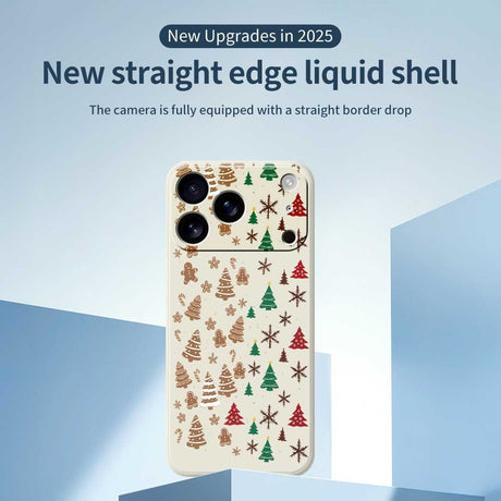 EIDERWOOD iPhone 17 Pro Jule Deksel - Fleksibel Plast - Pepperkakemenn & Juletrær / Svart