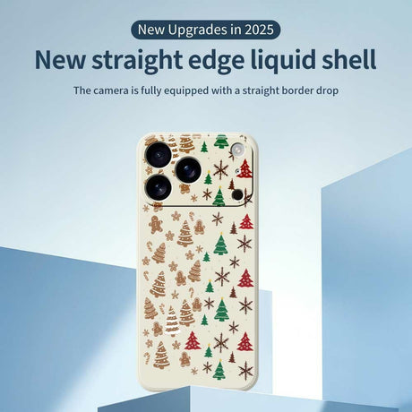 EIDERWOOD iPhone 17 Pro Max Jule Deksel - Fleksibel Plast - Pepperkakemenn & Juletrær / Svart