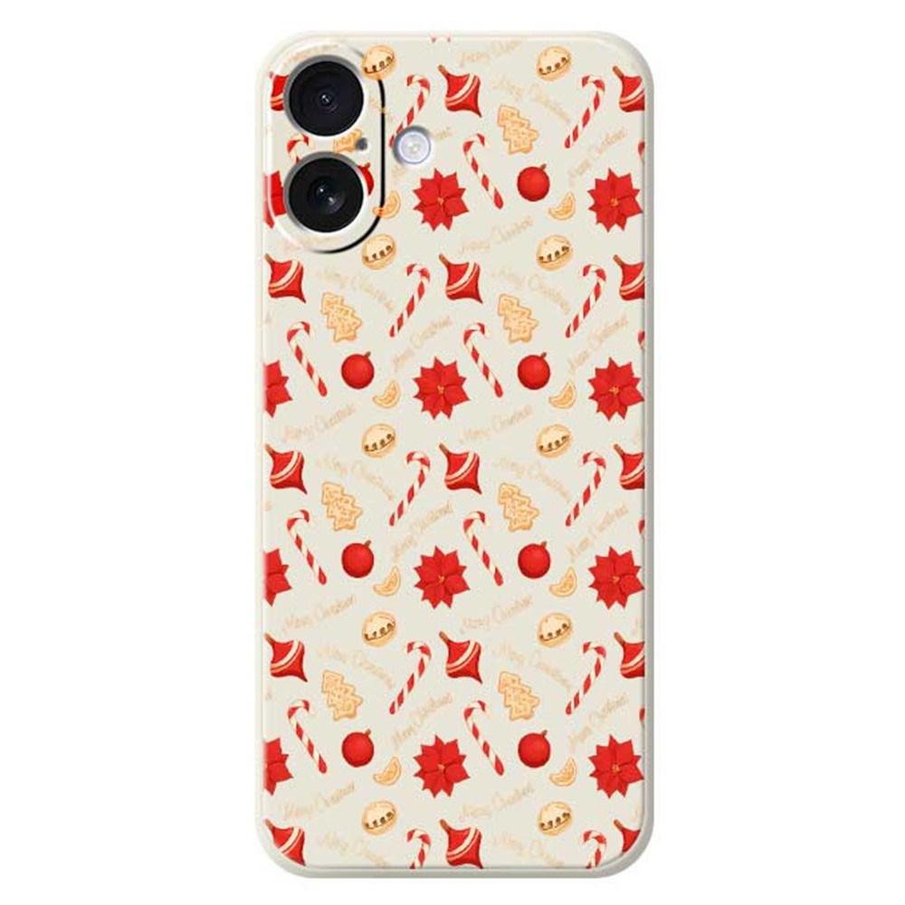 EIDERWOOD iPhone 17 Jule Deksel - Fleksibel Plast - Julegodteri / Beige