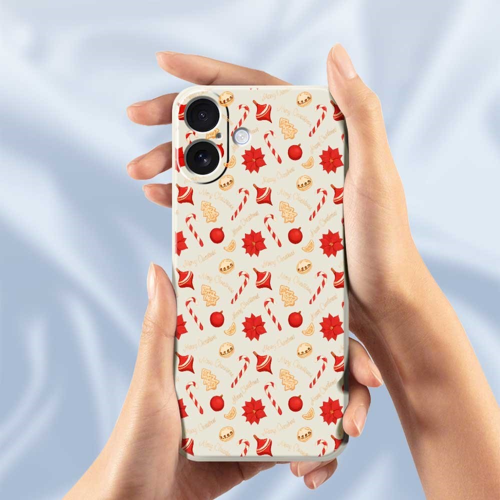 EIDERWOOD iPhone 17 Jule Deksel - Fleksibel Plast - Julegodteri / Beige