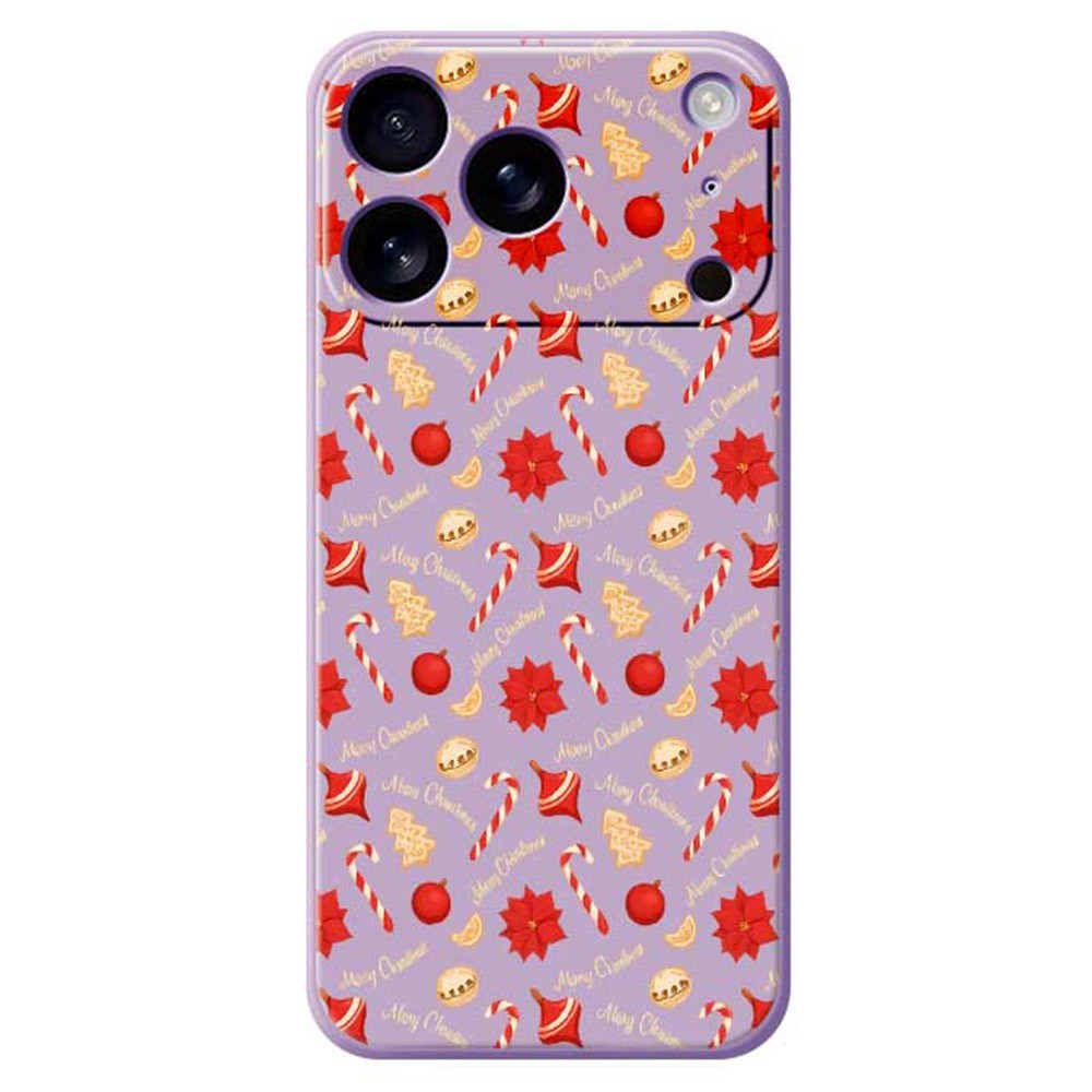 EIDERWOOD iPhone 17 Pro Max Jule Deksel - Fleksibel Plast - Julegodteri / Lilla