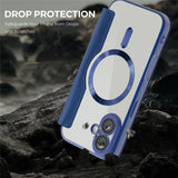 EIDERWOOD iPhone 17 Flipp Deksel med Gjennomsiktig Bakside – MagSafe Kompatibel – Mørk Blå