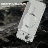 EIDERWOOD iPhone Air Flipp Deksel med Gjennomsiktig Bakside – MagSafe Kompatibel – Grå