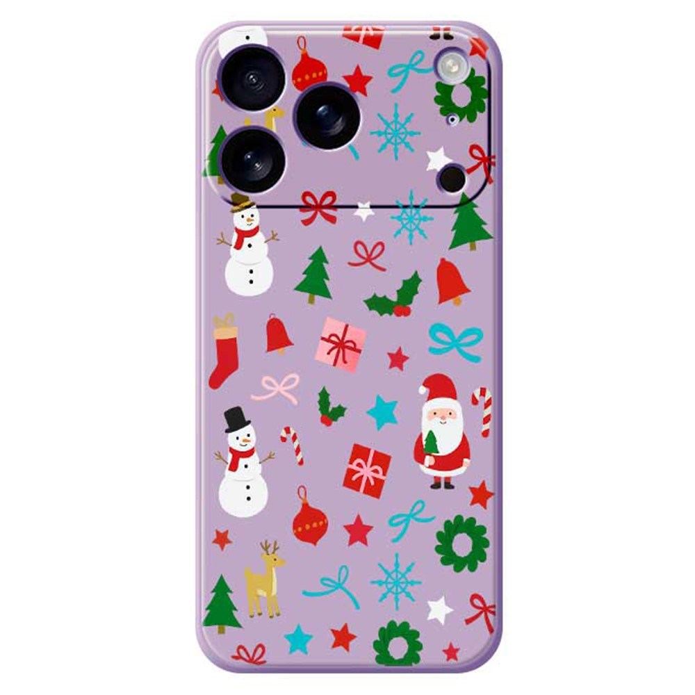 EIDERWOOD iPhone 17 Pro Jule Deksel - Fleksibel Plast - Julepynt / Lilla