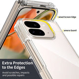 EIDERWOOD Google Pixel 10 Pro Fold Hybrid Plast Deksel - Gjennomsiktig / Svart