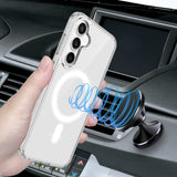 EIDERWOOD Samsung Galaxy S25 FE Hybrid Plast Deksel - MagSafe Kompatibel - Gjennomsiktig / Hvit