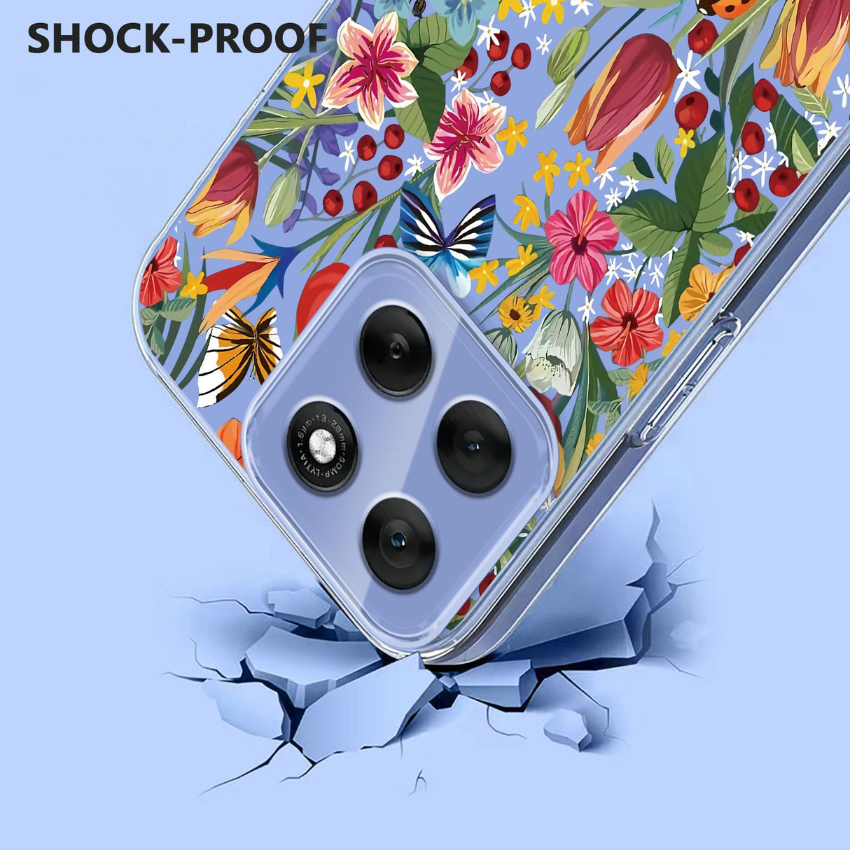EIDERWOOD Motorola Moto G86 Fleksibelt Plast Deksel m. Print - Blomster