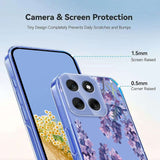 EIDERWOOD Motorola Moto G56 Fleksibelt Plast Deksel med Blomstermotiv - Gjennomsiktig / Blåregn