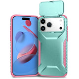 iPhone 18 Pro Max / 17 Pro Max EIDERWOOD Hybrid Plast Deksel m. Cam Slider - Turkis / Rosa