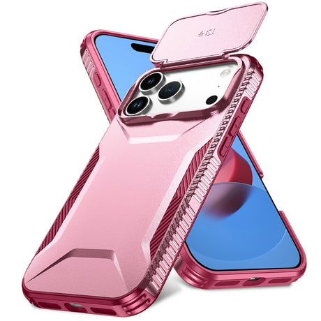 iPhone 18 Pro Max / 17 Pro Max EIDERWOOD Hybrid Plast Deksel m. Cam Slider - Rosa