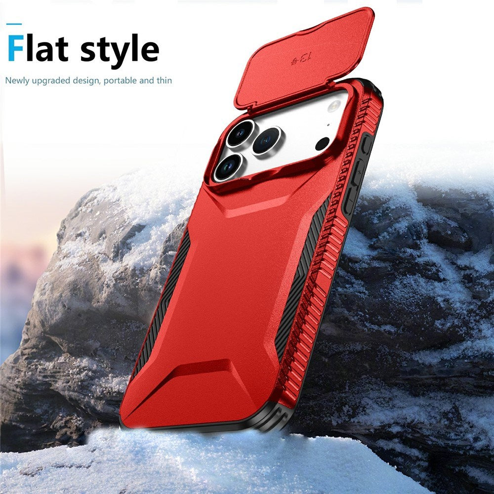 iPhone 18 Pro Max / 17 Pro Max EIDERWOOD Hybrid Plast Deksel m. Cam Slider - Rød