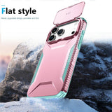 iPhone 18 Pro Max / 17 Pro Max EIDERWOOD Hybrid Plast Deksel m. Cam Slider - Rosa / Turkis