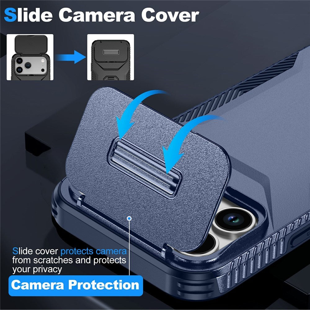 iPhone 18 Pro Max / 17 Pro Max EIDERWOOD Hybrid Plast Deksel m. Cam Slider - Blå