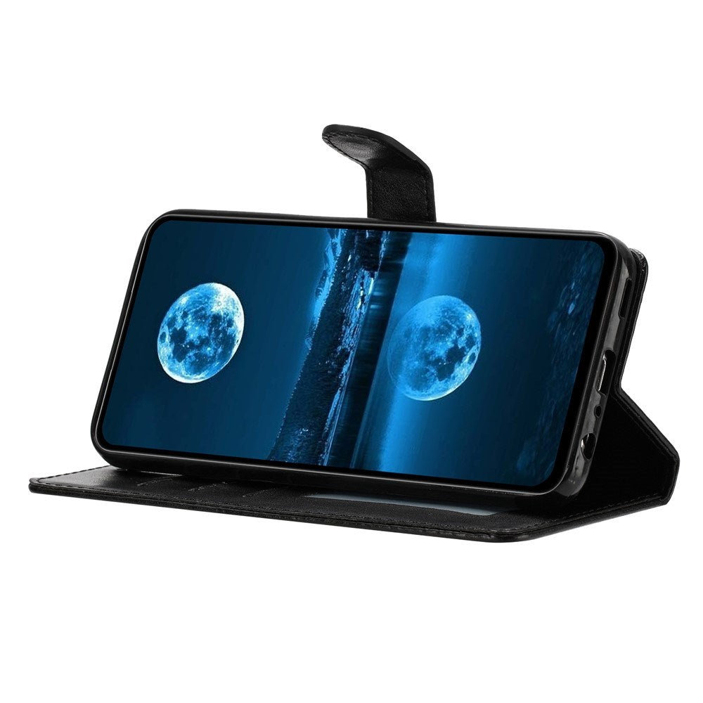 Xiaomi 15T EIDERWOOD Kunstskinn Flippdeksel med Kortholder & Stropp – Svart