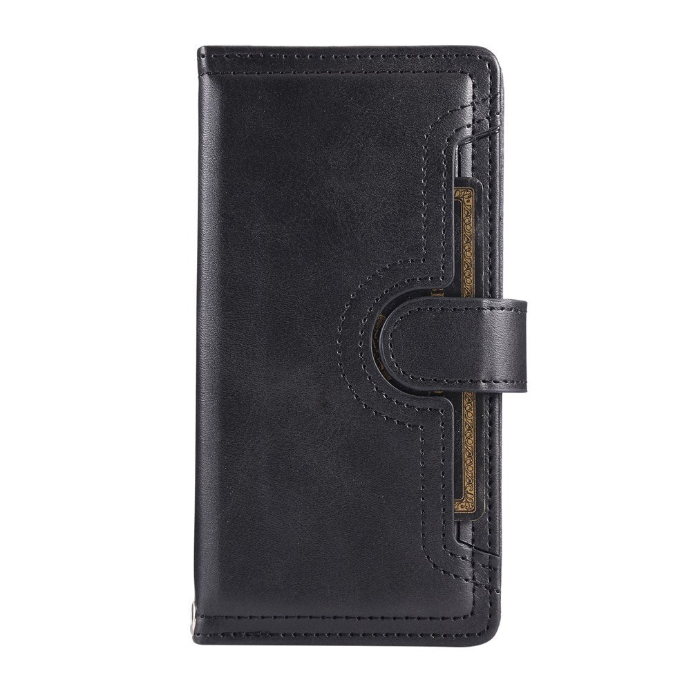 iPhone 18 Pro / 17 Pro EIDERWOOD Kunstskinn Flip Deksel m. Lommebok - Svart