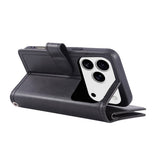 iPhone 18 Pro Max / 17 Pro Max EIDERWOOD Kunstskinn Flip Deksel m. Lommebok - Svart