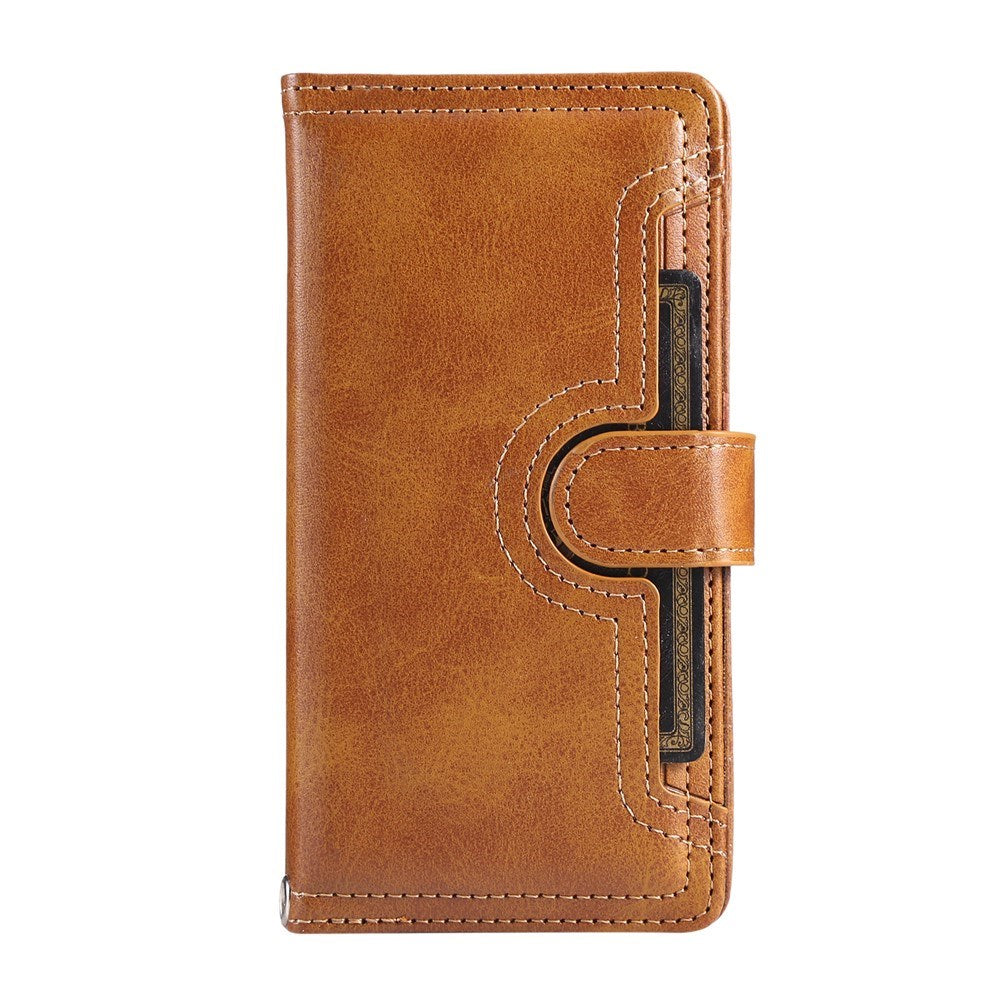 iPhone 18 Pro Max / 17 Pro Max EIDERWOOD Kunstskinn Flip Deksel m. Lommebok - Lysbrun